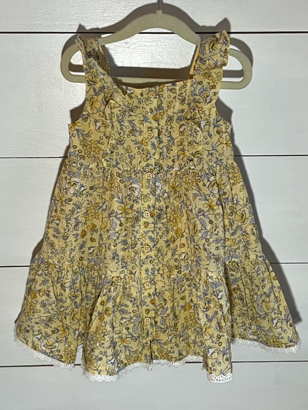 Catherine Malandrino Yellow Floral Button-Front Sundress